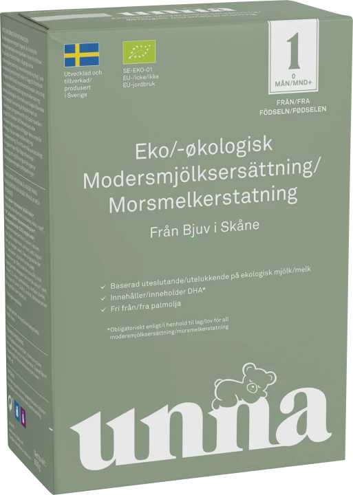 Unna Ekologisk Modersmjölksersättning Steg 1 600 g Unna