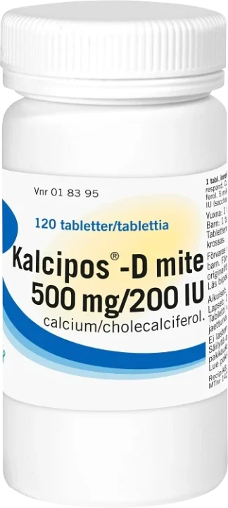 Kalcipos-D mite filmdragerad tablett 500 mg/200 IE 120 st Kalcipos