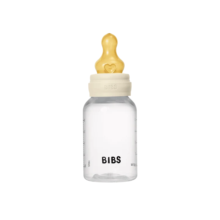 BIBS Baby Bottle Round Latex Slow Flow Ivory 150 ml 1-pack Bibs