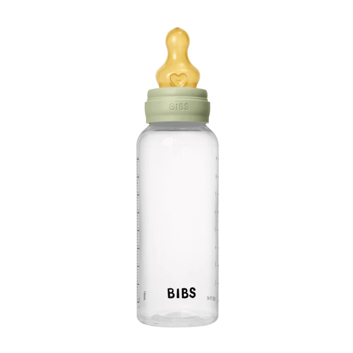 BIBS Baby Bottle Round Latex Medium Flow Sage 270 ml 1-pack Bibs
