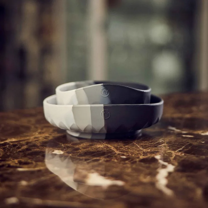 Najell Barntallrik & Skål Silikon Moonstone Black Najell