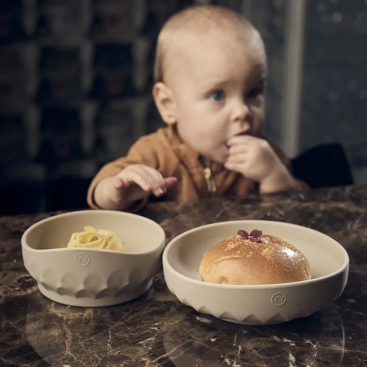 Najell Barntallrik & Skål Silikon Dune Beige Najell