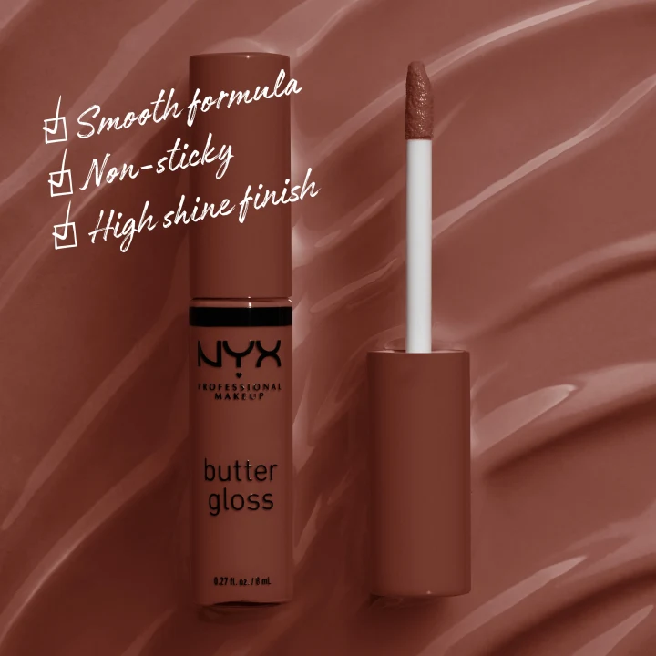 NYX Professional Makeup Butter Gloss Lip Gloss 8 ml 51 Brownie Drip NYX Professional Makeup
