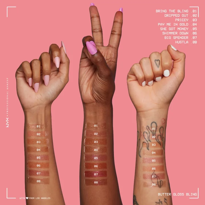 NYX Professional Makeup Butter Gloss Bling Lip Gloss 8 ml 03 Pricey NYX Professional Makeup