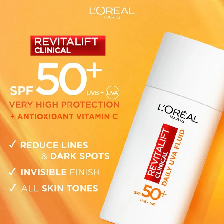 L'Oréal Paris Revitalift Clinical Daily Moisturizing Fluid SPF 50, 50 ml LOreal Paris