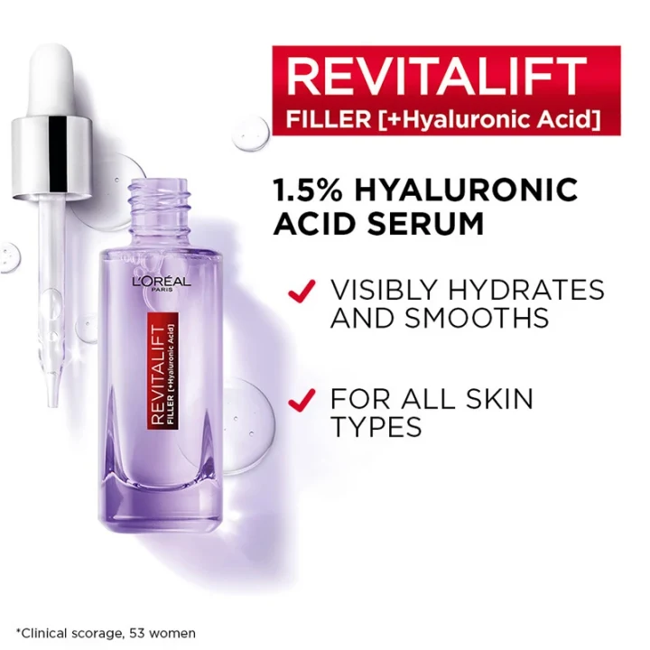 L'Oréal Paris Revitalift Filler 1,5% Hyaluronic Acid Serum 30 ml LOreal Paris