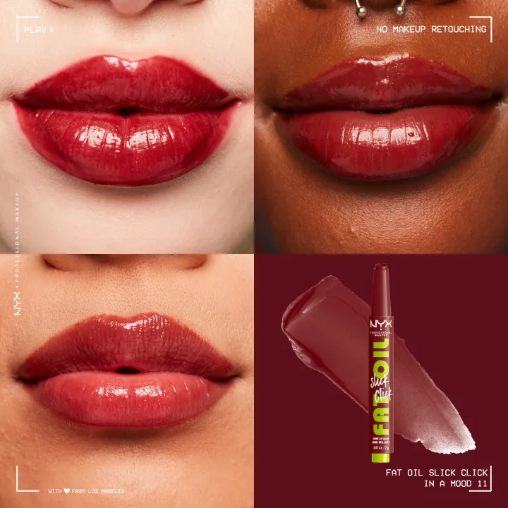 NYX Professional Makeup Fat Oil Slick Click Lip Balm 2,3 ml 11 In A Mood NYX Professional Makeup