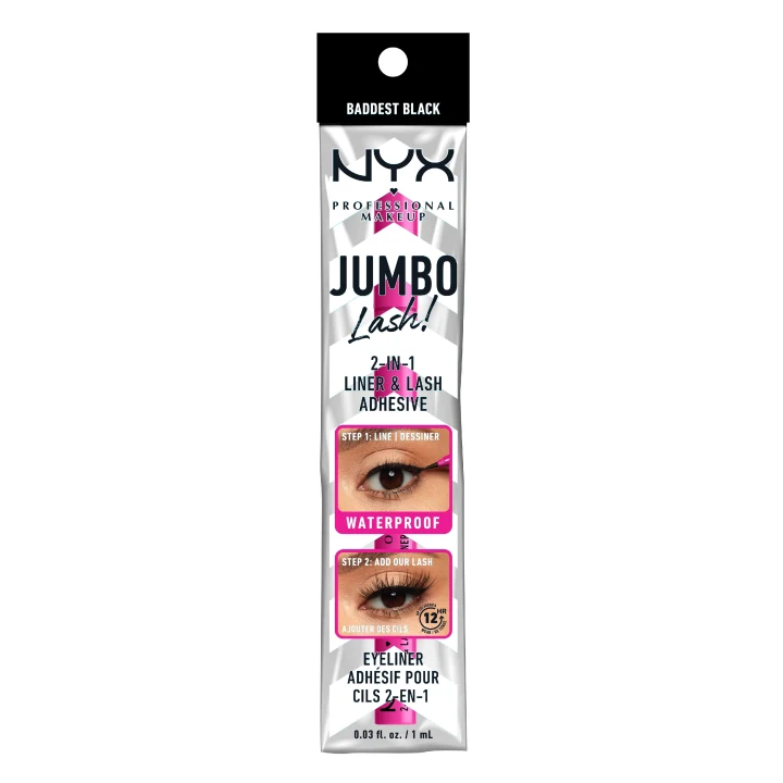 NYX Professional Makeup Jumbo 2-In-1 Liner & Adhesive 01 Black 1 ml NYX Professional Makeup