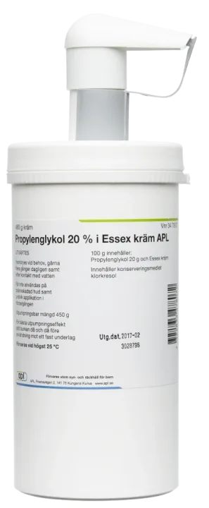Propylenglykol i Essex kräm APL 20% 480 g Apl