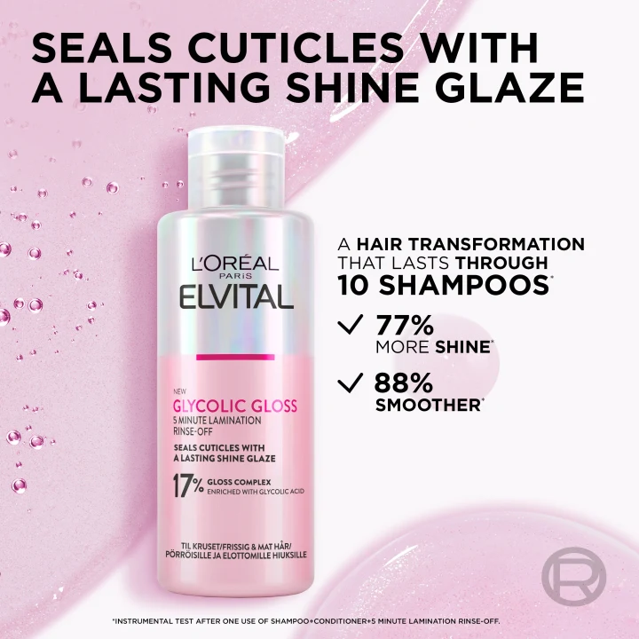 L'Oréal Paris Elvital Glycolic Gloss 5-Minute Lamination Rinse-Off  200 ml LOreal Paris