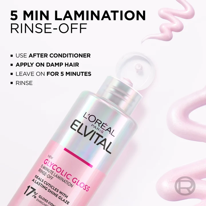 L'Oréal Paris Elvital Glycolic Gloss 5-Minute Lamination Rinse-Off  200 ml LOreal Paris