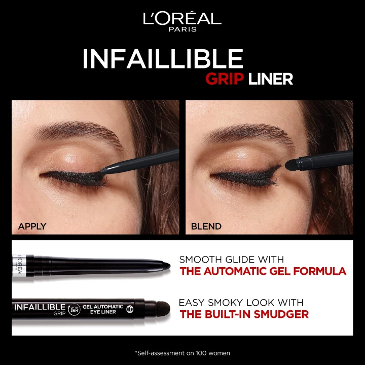 L'Oréal Paris Infaillible Grip 36H Gel Automatic Eyeliner Bronzed Espresso 12 0,32 g 01 Intense Black LOreal Paris
