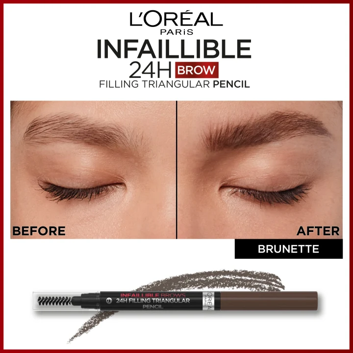 L'Oréal Paris Infaillible Brows 24H Filling Triangular Pencil Brunette 3.0 1 ml 3.0 Brunette LOreal Paris