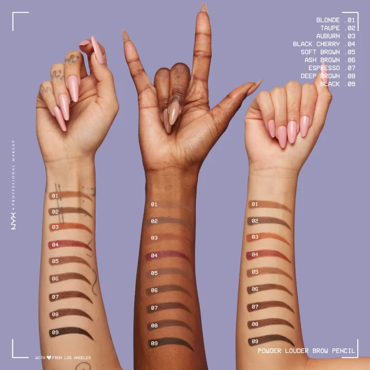 NYX Professional Makeup Powder Louder Ögonbrynspenna 16 g 09 Black NYX Professional Makeup