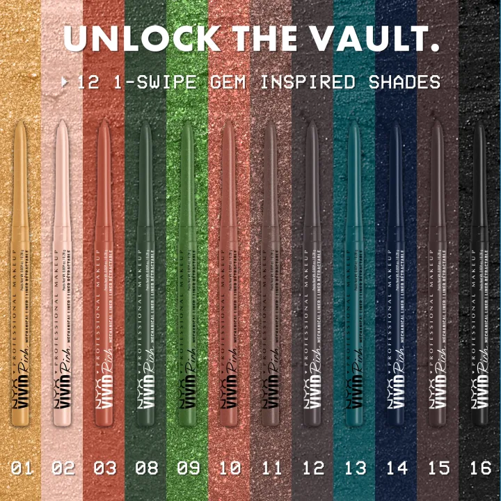 NYX Professional Makeup Vivid Rich Mechanical Liner 0,3 g 08 Emerald Empire NYX Professional Makeup