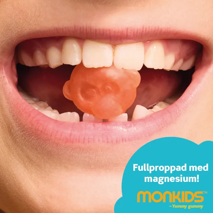 Monkids Magnesium Tonår Blåbär 60 st Monkids