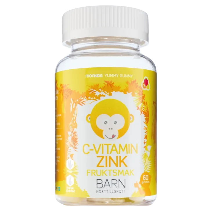 Monkids C-vitamin + Zink Fruktsmak 60 st Monkids