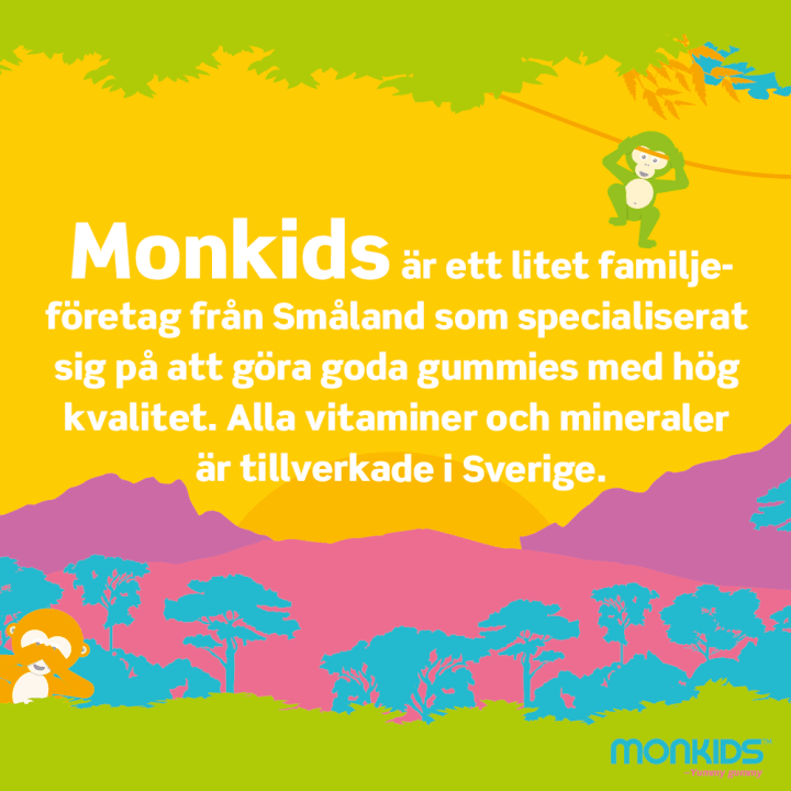 Monkids Multivitamin Barn Jordgubb 60 st Monkids