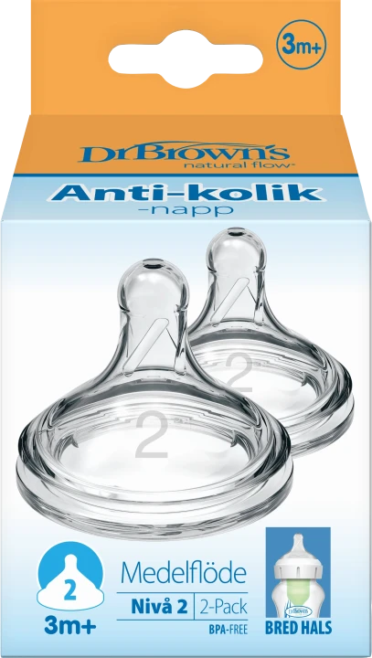 Dr Brown's Opt+ WideNeck Dinapp Strl 2 2st Dr Browns