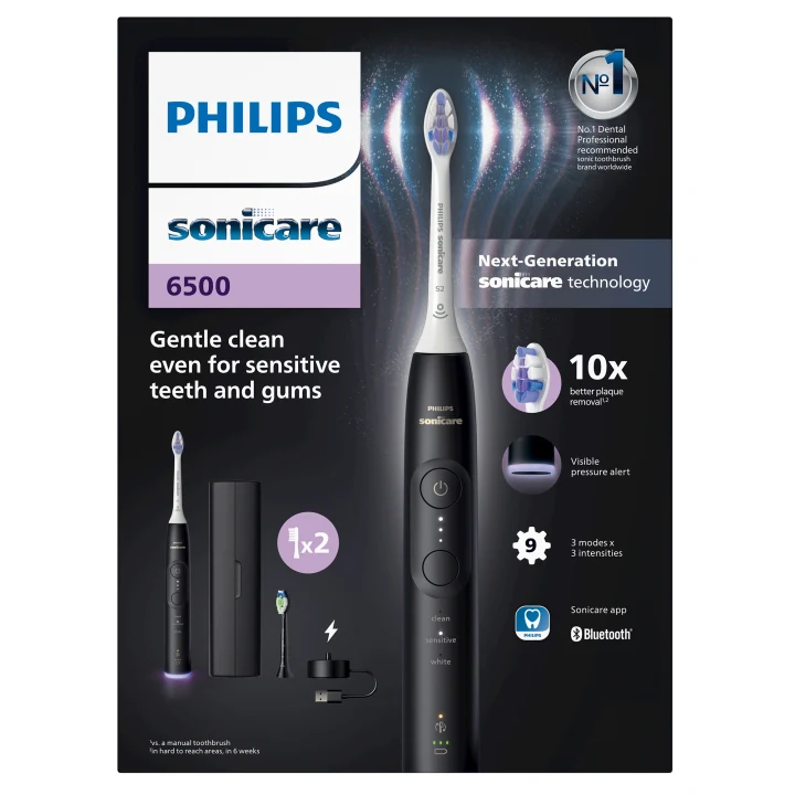 Philips Sonicare 6500 Series Electric Toothbrush Black Philips