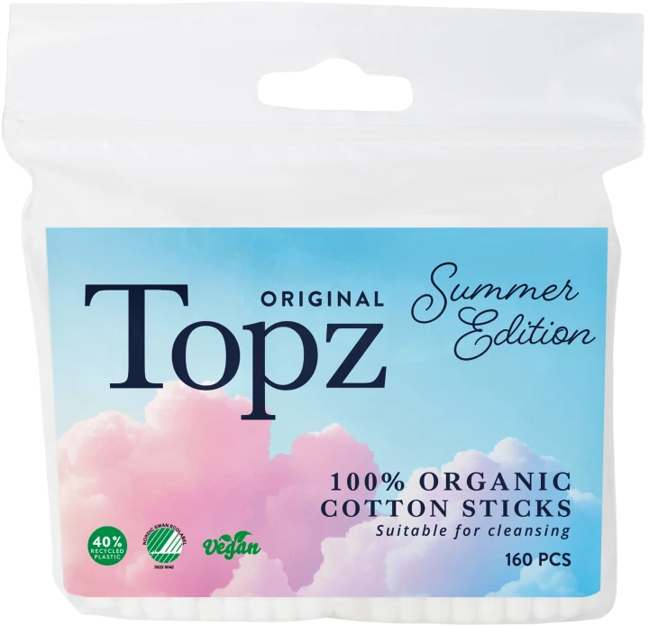 Topz Premium Original Organic Cotton Sticks Refill 160 st Topz