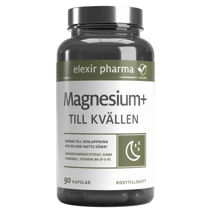 Elexir Magnesium+ Till kvällen 90 kapslar Elexir Pharma