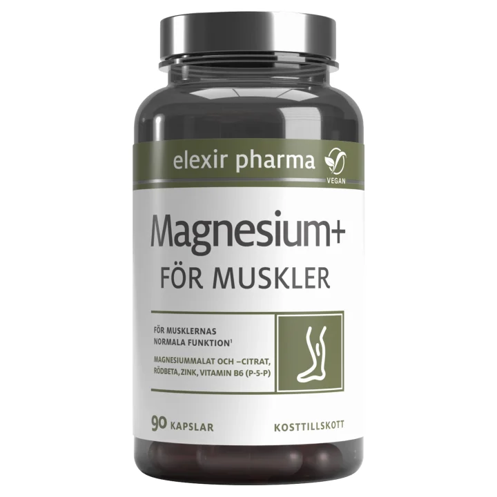 Elexir Magnesium+ För muskler 90 kapslar Elexir Pharma