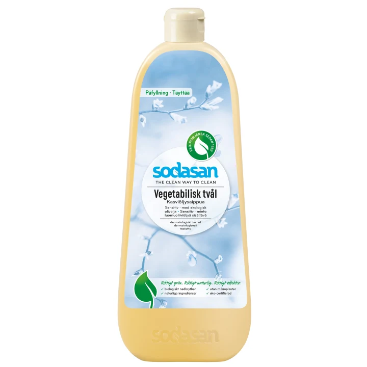 Sodasan Ekologisk Tvål Sensitiv Refill 1000 ml Sodasan