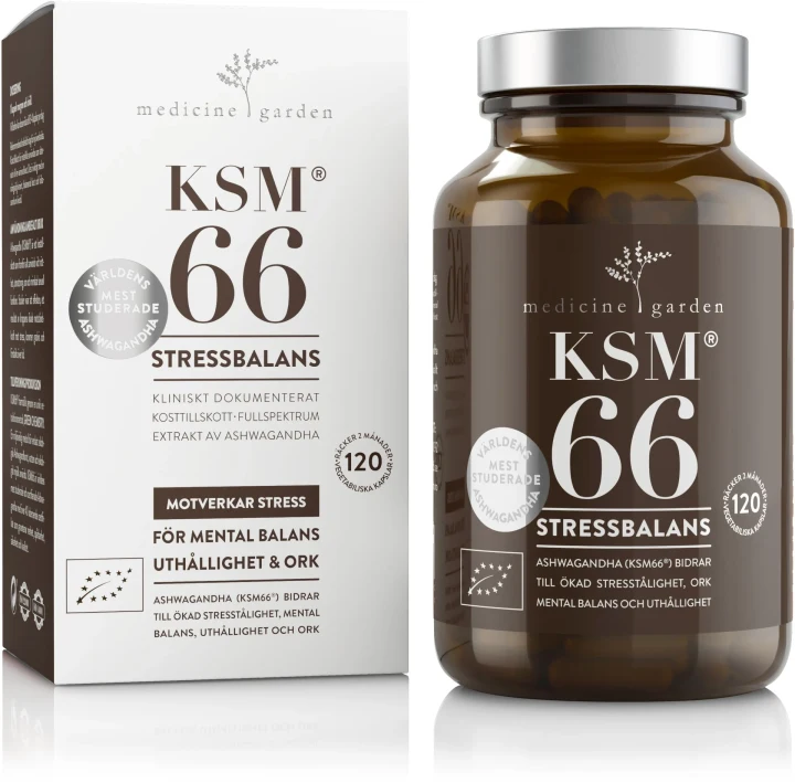 KSM66 Ekologisk Ashwagandha 300 mg 120 kapslar Ksm66