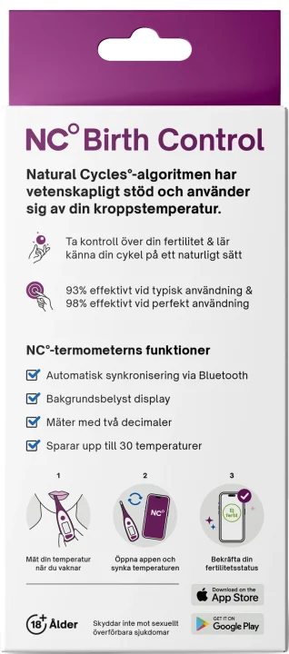 Natural Cycles Birth Control+NC° Termometer Natural Cycles