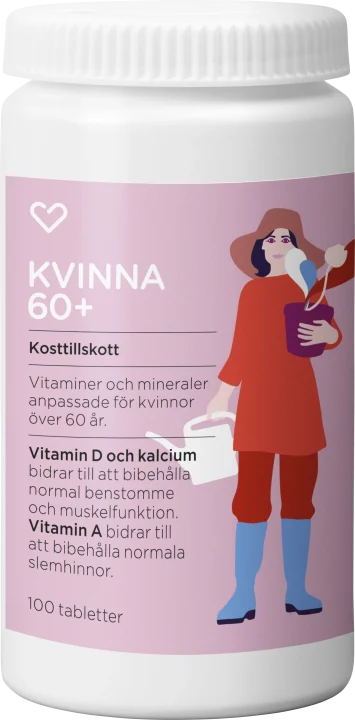Hjärtats Multivitamin Kvinna 60+ Tablett 100st Hjärtats