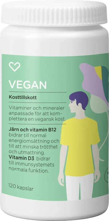 Hjärtats Multivitamin Vegan Kapsel 120st Hjärtats
