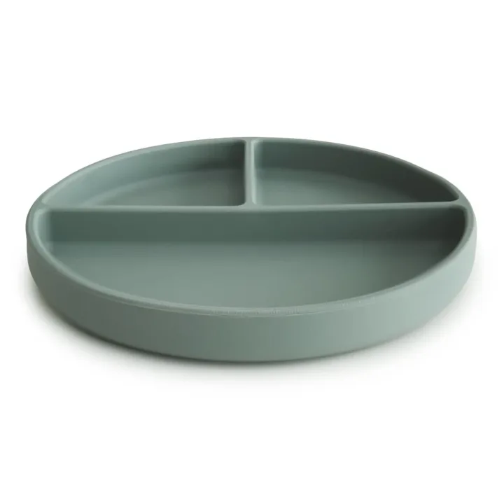 Mushie Silicone Suction Plate Cambridge Blue Mushie
