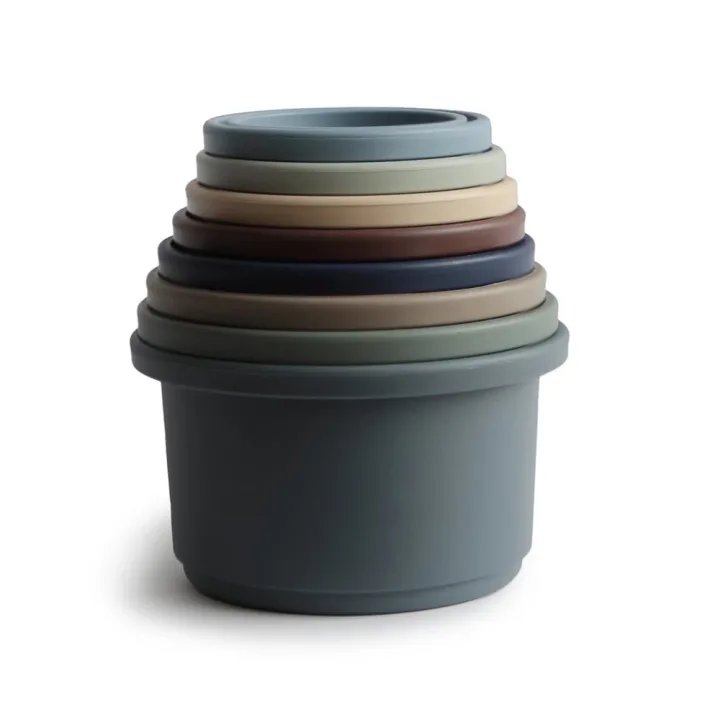 Mushie Stacking Cups Forest Mushie