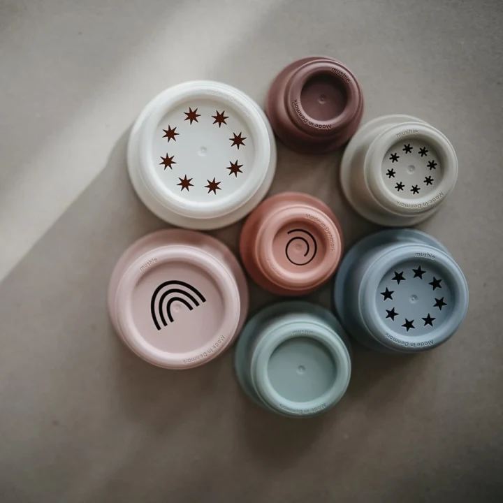 Mushie Stacking Cups Forest Mushie