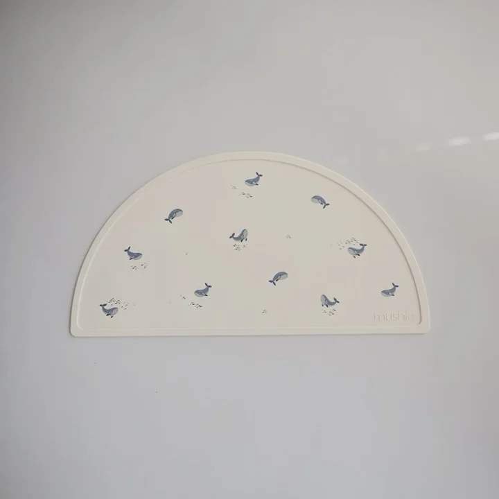 Mushie Silicone Mat Whales Mushie