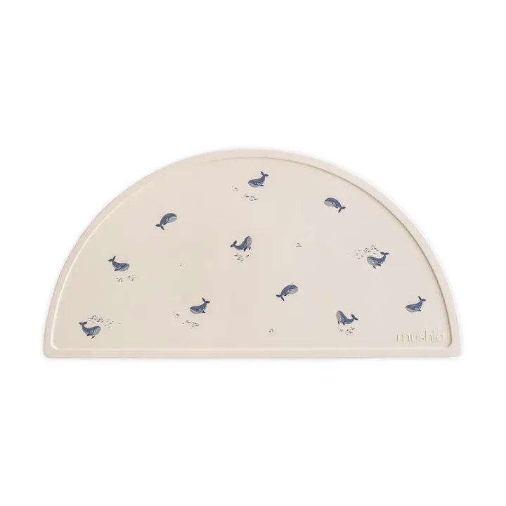 Mushie Silicone Mat Whales Mushie