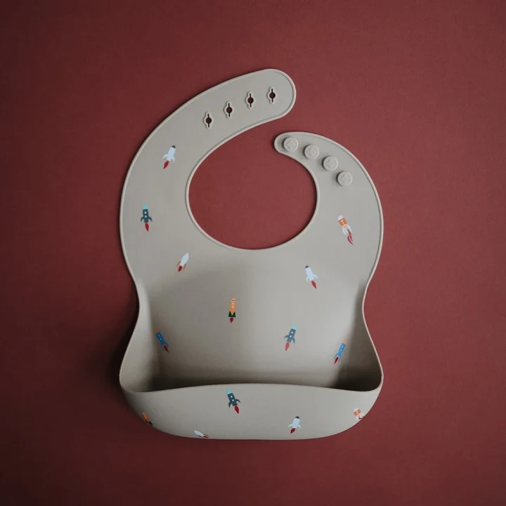 Mushie Silicone Bib Rocket Mushie