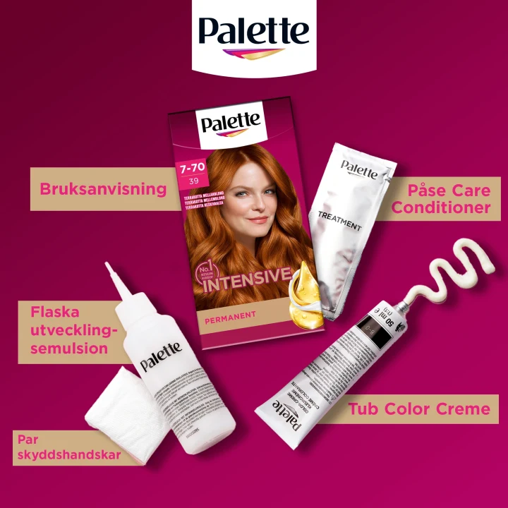 Palette Intensive Creme Coloration 7-70 Terrakotta Mellanblond Palette