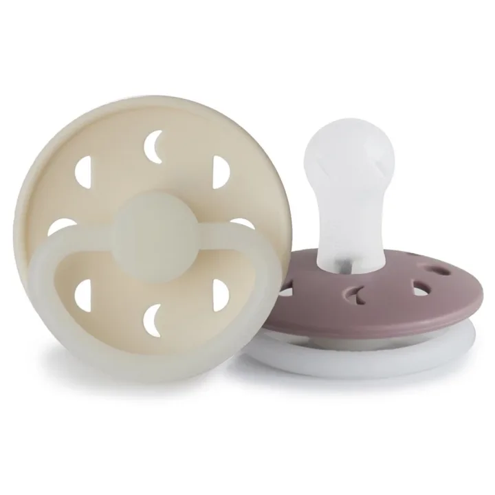 FRIGG Moon Phase Silicone 2-Pack Cream Night/Twilight Mauve Night Size 1 FRIGG