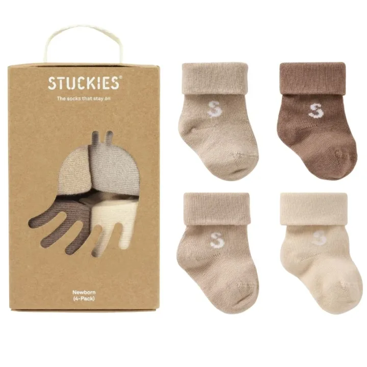 STUCKIES Strumpor för nyfödd 4-pack Doe STUCKIES