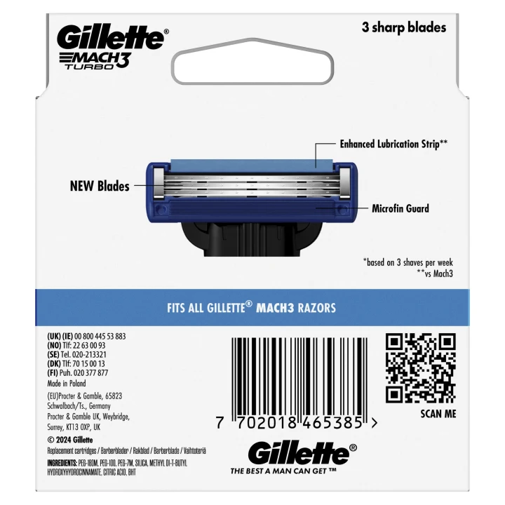 Gillette Mach3 Turbo 8 st Gillette
