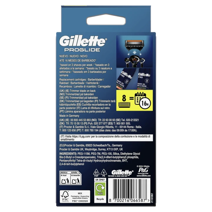 Gillette Fusion Proglide Manual 8 st Gillette
