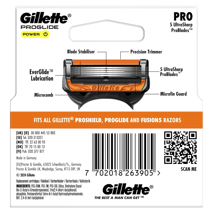 Gillette Proglide Power 4 st Gillette