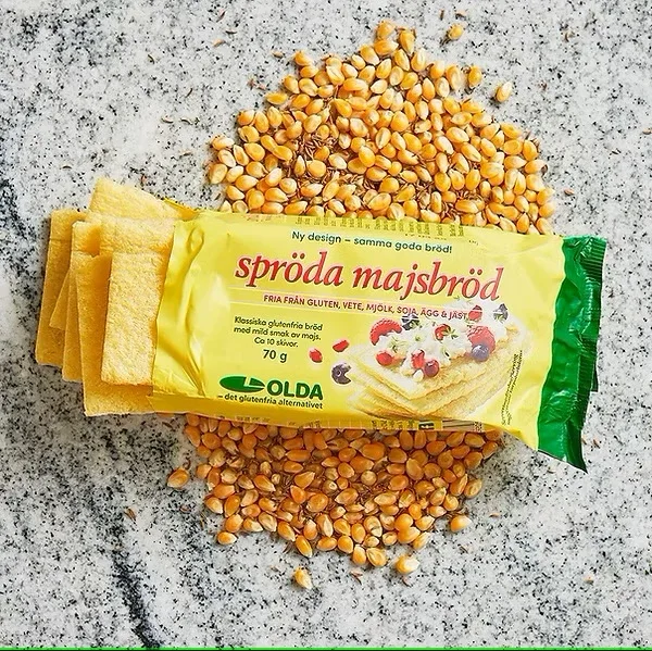 Olda Spröda Majsbröd 6x70 g Olda