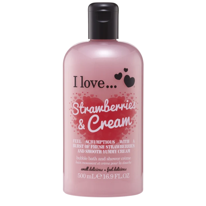 I Love Original Strawberries  & Cream Bath Shower 500ml I Love...