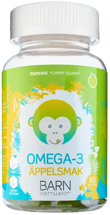 Monkids Omega-3 Barn Äpple 60 st Monkids