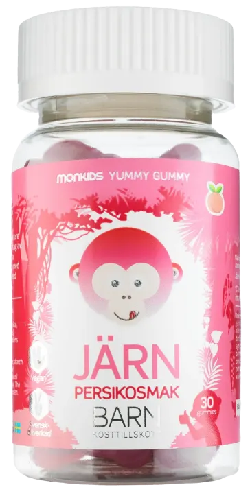 Monkids Järn Barn Persika 30 st Monkids