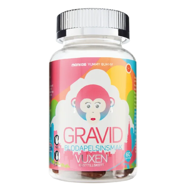 Monkids Gravid Blodapelsin 60 st Monkids