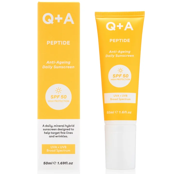 Q+A SPF 50 Peptide Sunscreen 50 ml Q+A